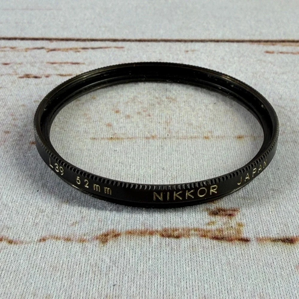 Nikkor L39 52mm UV Haze Lens Filter Japan Black Metal Rim Protection